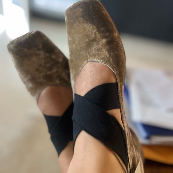 Uma Wang velvet  cross strap ballerinas EU39 NWT - Picture 11 of 14